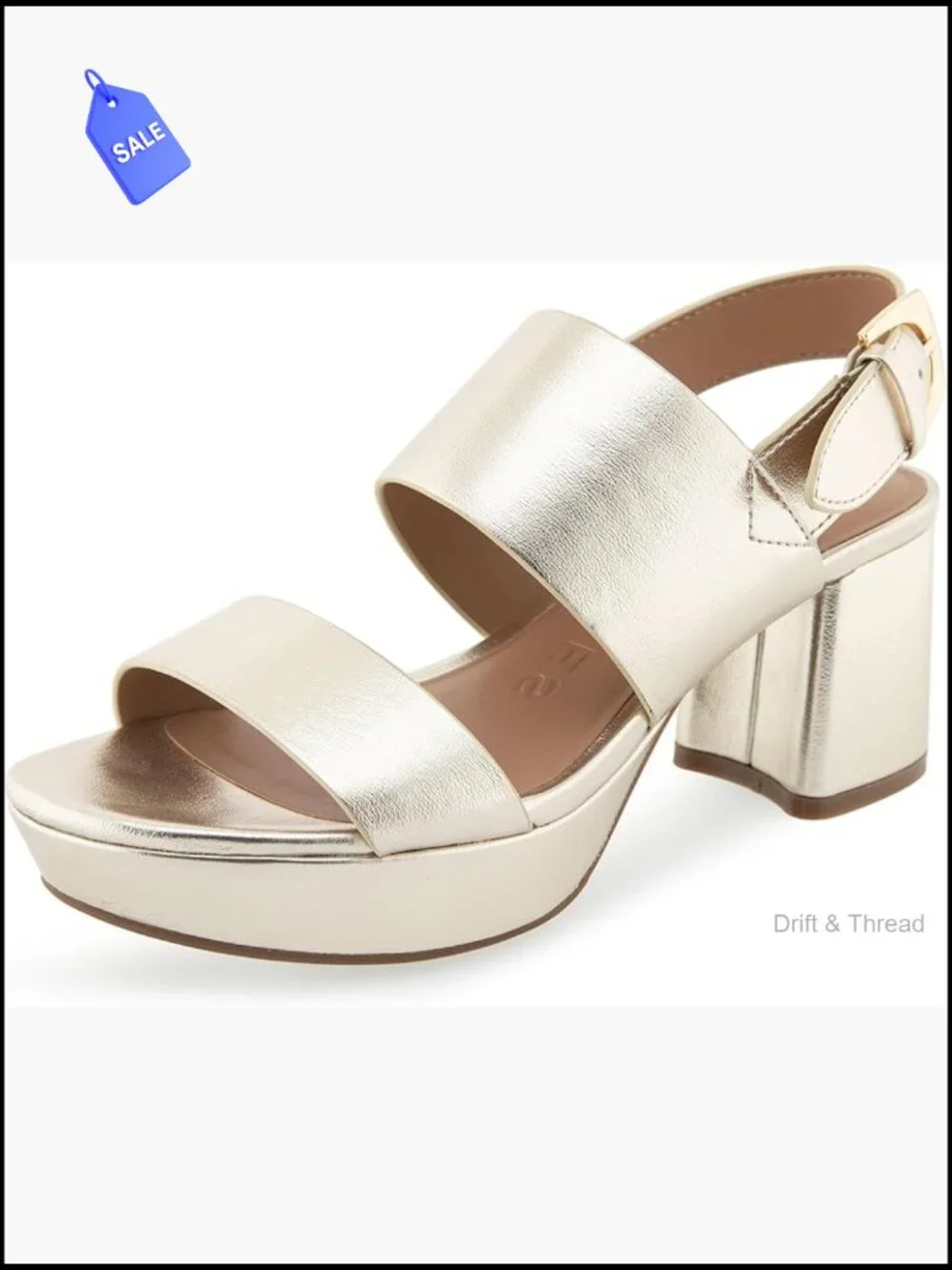 Platform Heeled Sandal with Adjustable Ankle Strap, Cushioned Insole, Open Toe